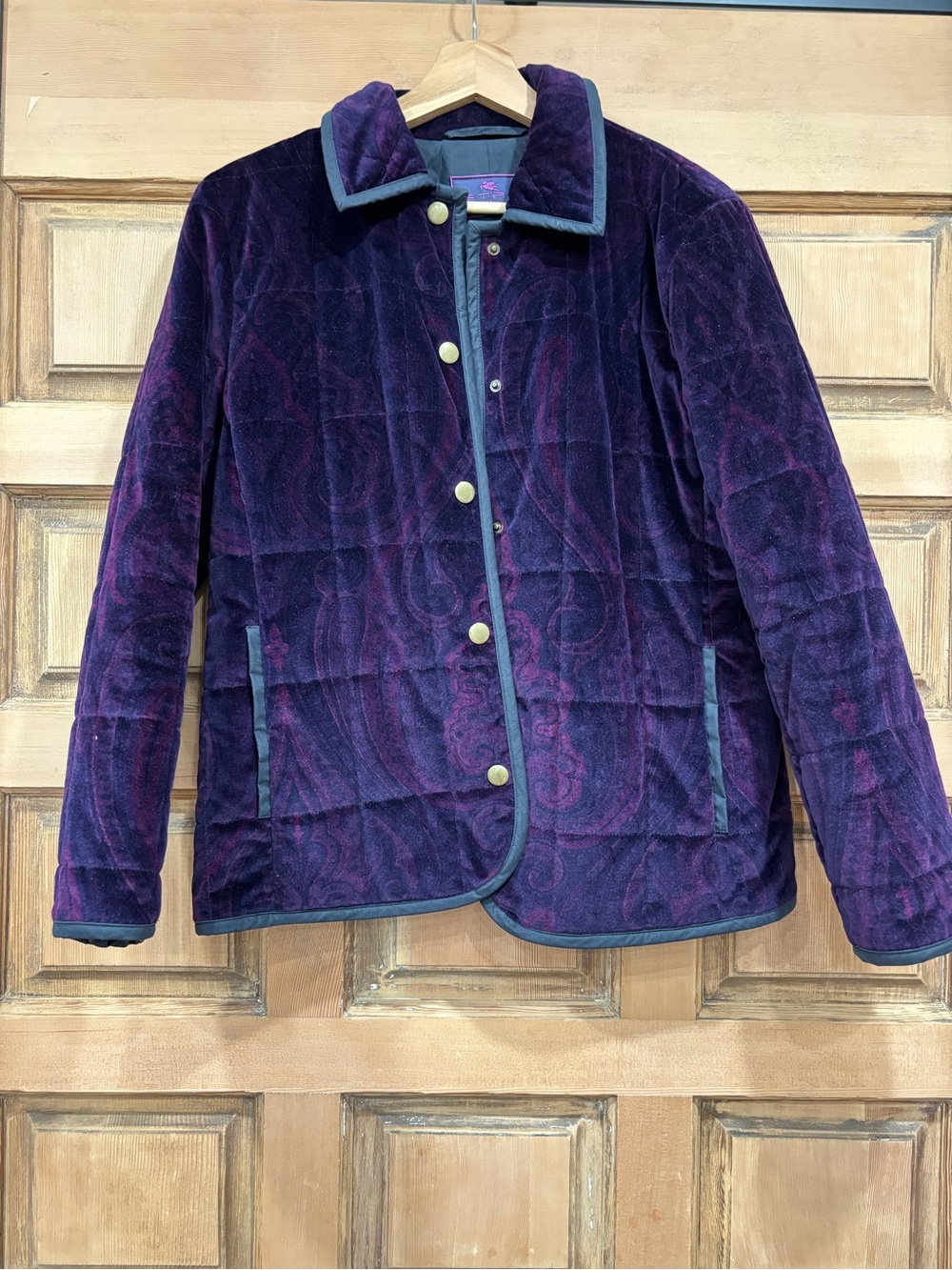 ETRO Milano Velvet Quilted Paisley Jacket